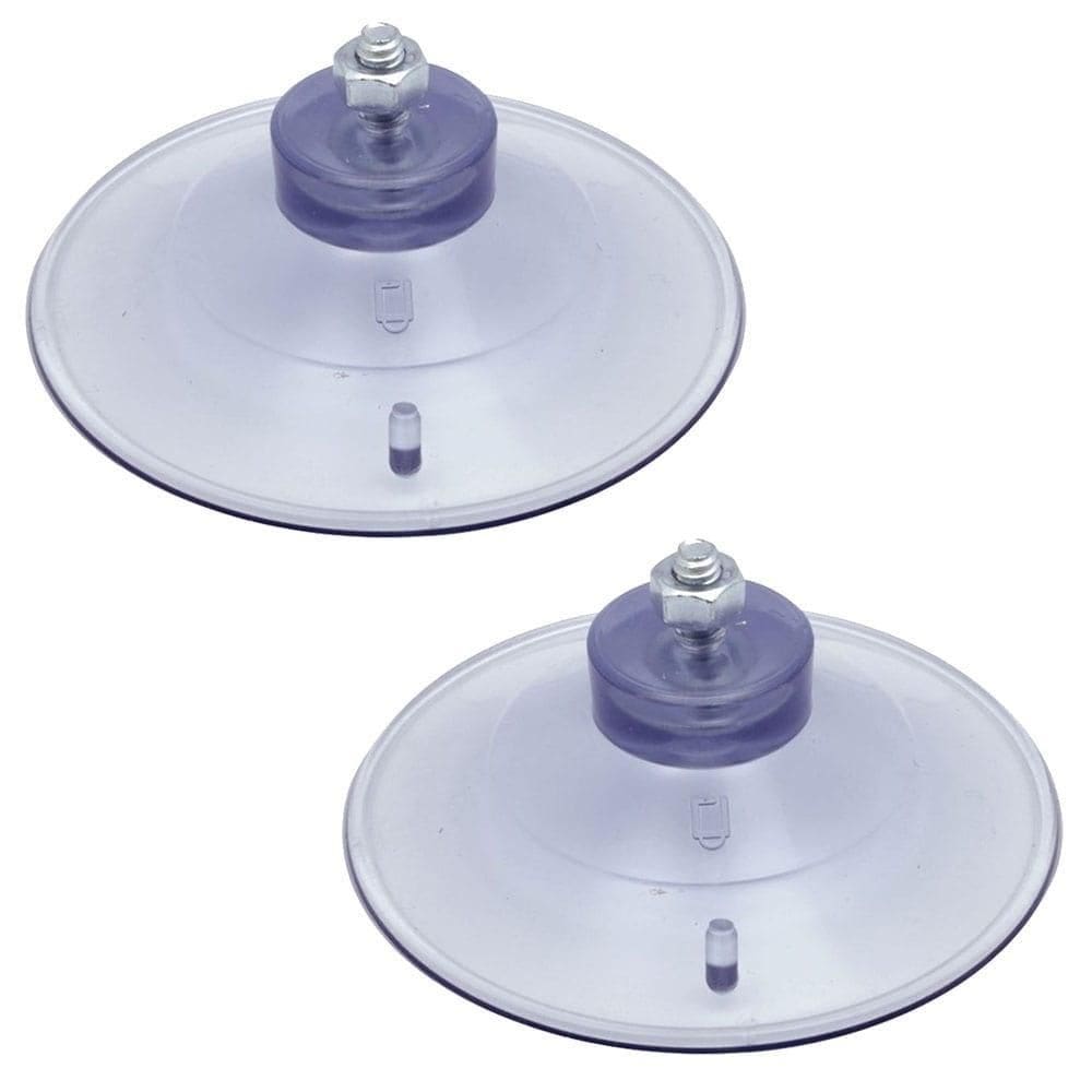 Kit 2 Ventosa 90Mm 9 Cm Pvc Cristal Com Parafuso E Porca