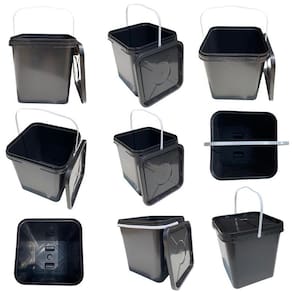 Balde Quadrado Alça Plastica Rio Preto