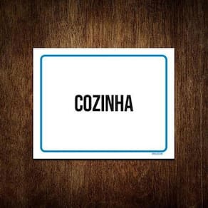 Kit 3 Placas Ambiente Sinalização Setor Cozinha