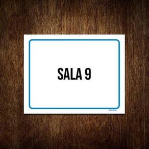 Kit 3 Placas Ambiente Sinalização Setor Sala 9