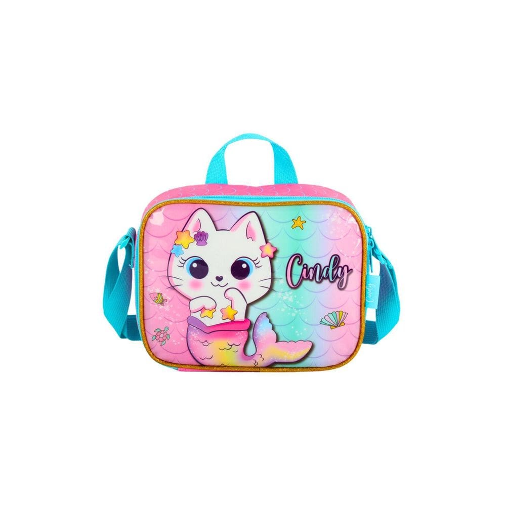 Lancheira Térmica Escolar Infantil Gatinha Cindy - Rosa