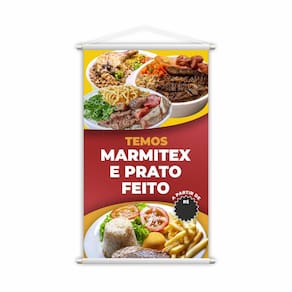 Banner Temos Marmitex E Prato Feito Restaurante Grande