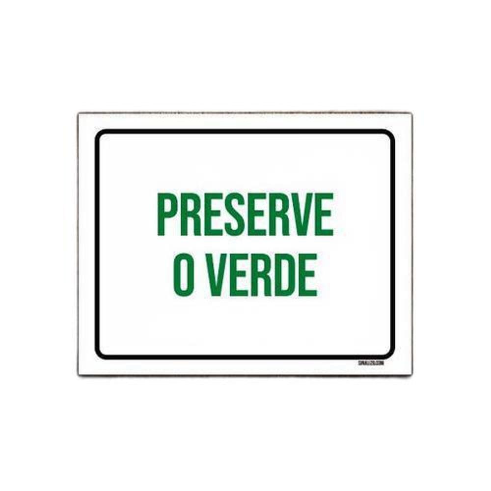 Kit 3 Placas Sinalização Verde 18x23cm - Poliestireno