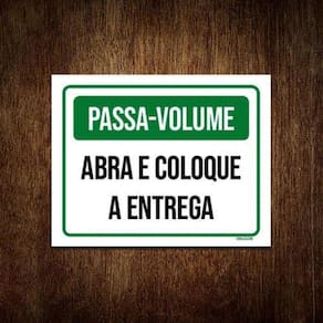Kit 3 Placa Passa Volume Abra E Coloque A Entrega