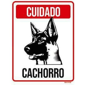 Kit 5 Placas Cuidado Cachotto Pastor Alemão