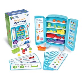 Recursos de aprendizagem de brinquedos: separando lanches, minigeladeira, 51 peças