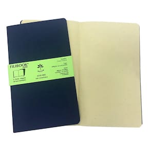 Caderneta Filibook Note 21X12,5Cm 30 Folhas Azul Marinho