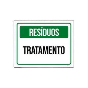 Placa Sinalização Resíduos Tratamento 18x23cm 5un