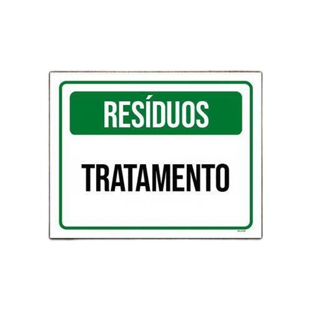 Placa Sinalização Resíduos Tratamento 18x23cm 5un