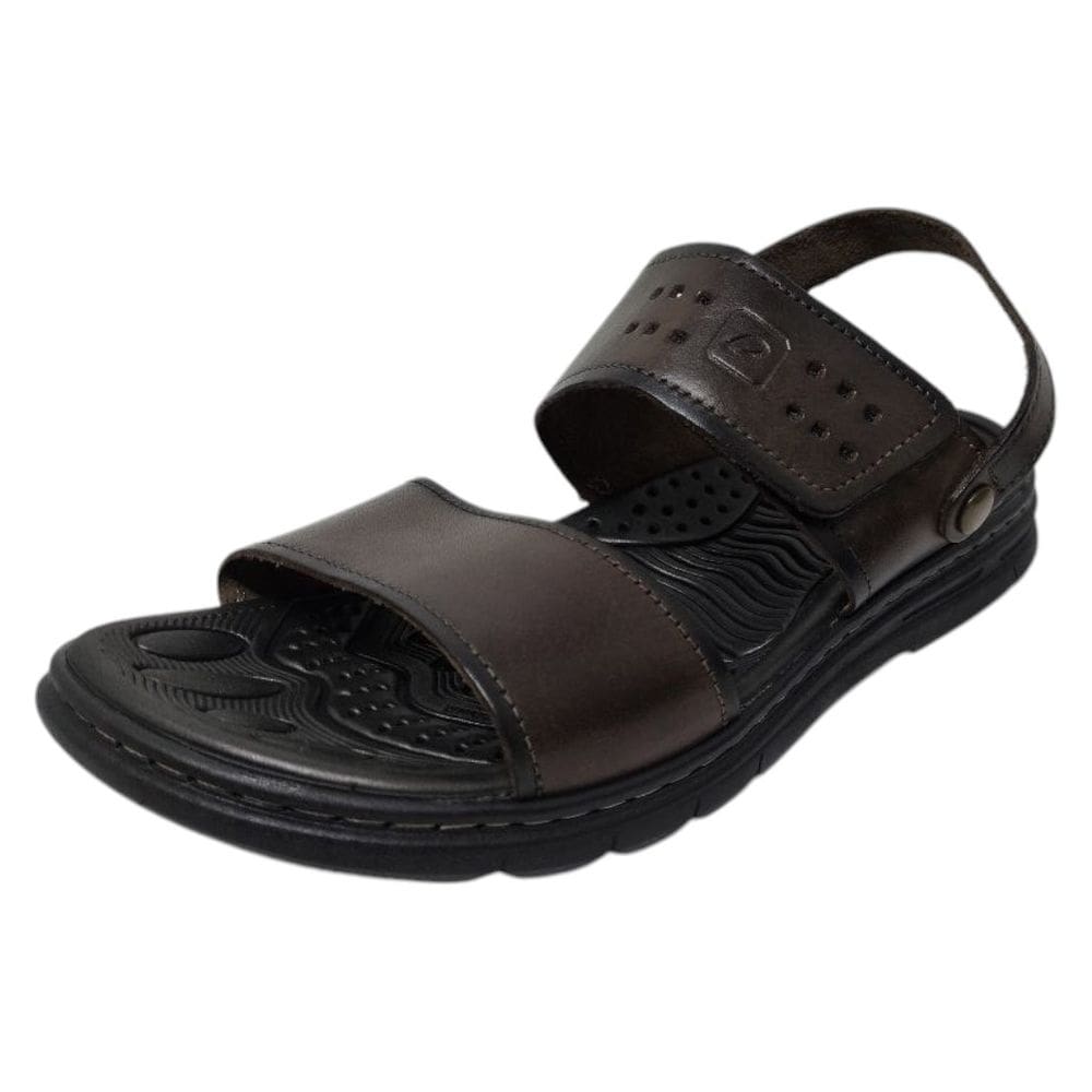 Sandália Masculina de Couro Dia a Dia Conforto Pegada