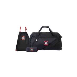 Kit Estojo Triplo+Saco+Sacola Viagem Corinthians Oficial