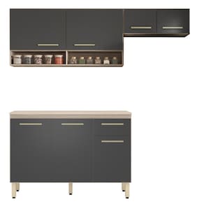 Cozinha Compacta Dama 3 Peças Balcão 120cm com Tampo MDP - Demóbile