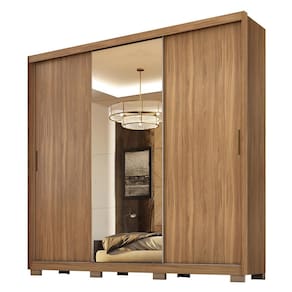 Guarda Roupa Dalila 3 Portas, 4 Gavetas, 3 Cabideiros com Espelho e Pés - Demóbile