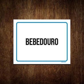 Kit 5 Placas Ambiente Sinalização Setor Bebedouro