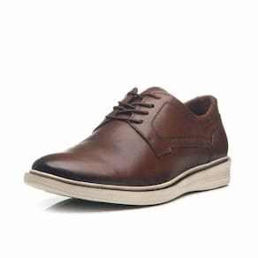 Sapato Social Masculino Conforto Cadarço Couro Pegada 126108