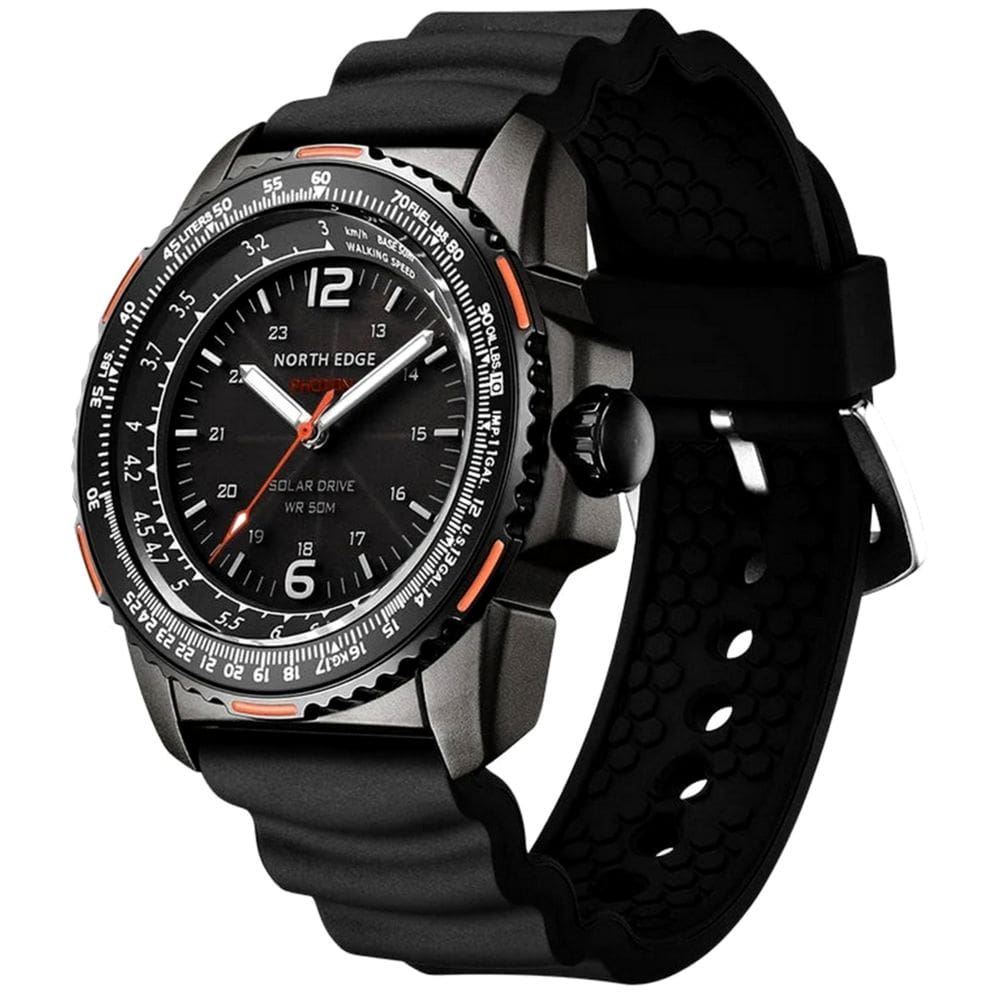 Relógio Masculino Militar Digital North Edge Á Prova D´agua 50m Esportivo Movido a Energia Solar Sustentavel