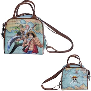 One Piece Lancheira Maleta Bolsa Térmica Multiuso Com Textura Estampa Em Alto Relevo Oficial Toei