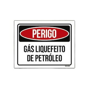 Placa De Sinalização - Perigo Gás Liquefeito Petróleo 27X35