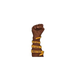Quadro Decorativo Black Lives Matter 45x34Cm Moldura Preta