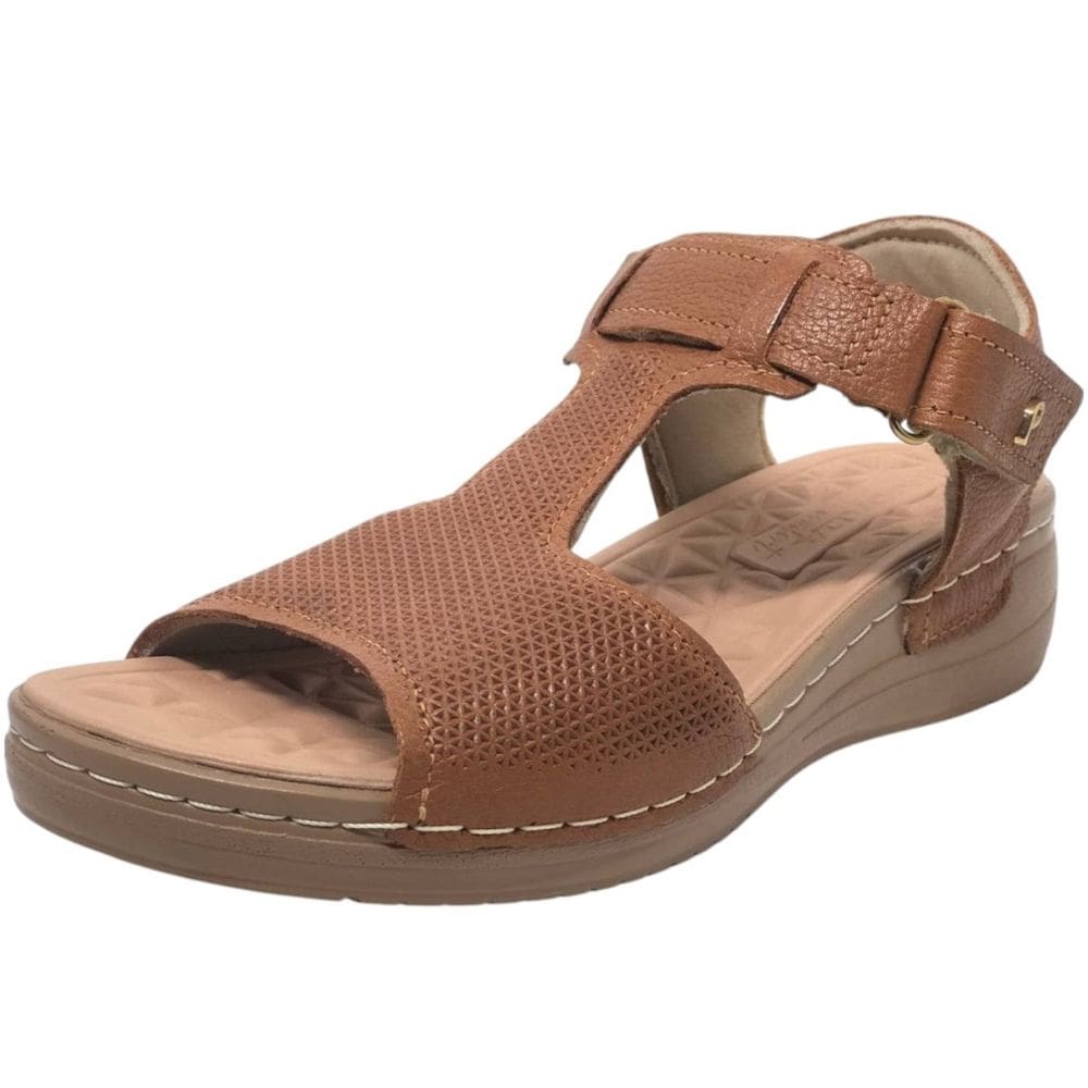 Sandalia Feminina Conforto Moderna Casual Dia a Dia Pegada