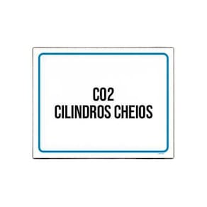 Placa Sinalização - C02 Cilindros Cheios 27X35