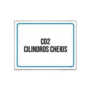 Placa Sinalização - C02 Cilindros Cheios 27X35