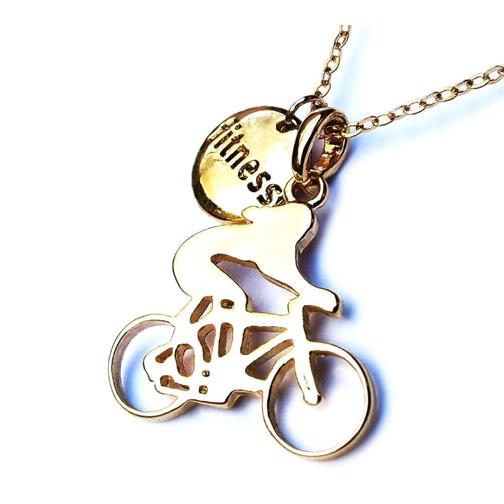 Colar Cordão Gargantilha Ciclista Bicicleta Folheado