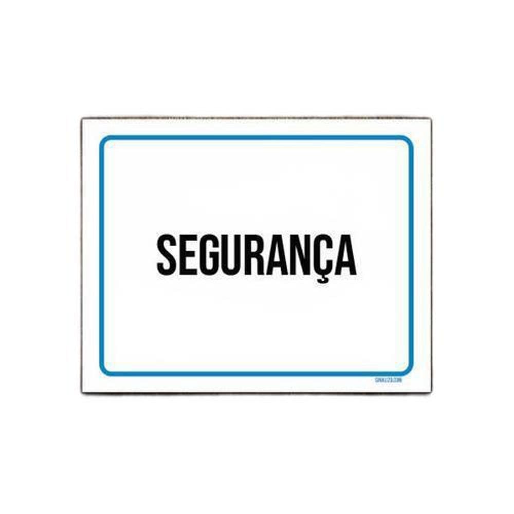 Kit 5 Placas Ambiente Sinalização Setor Segurança