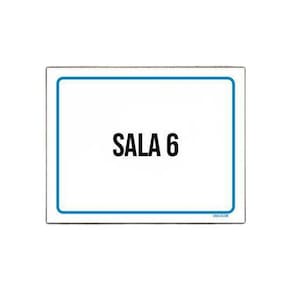 Kit 10 Placas Sinalização Ambiente Sala 6 23cm