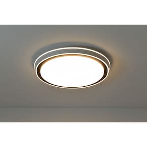 Plafon Ox Led Moderno Redondo Ø50x6,5Cm Branco Epreto