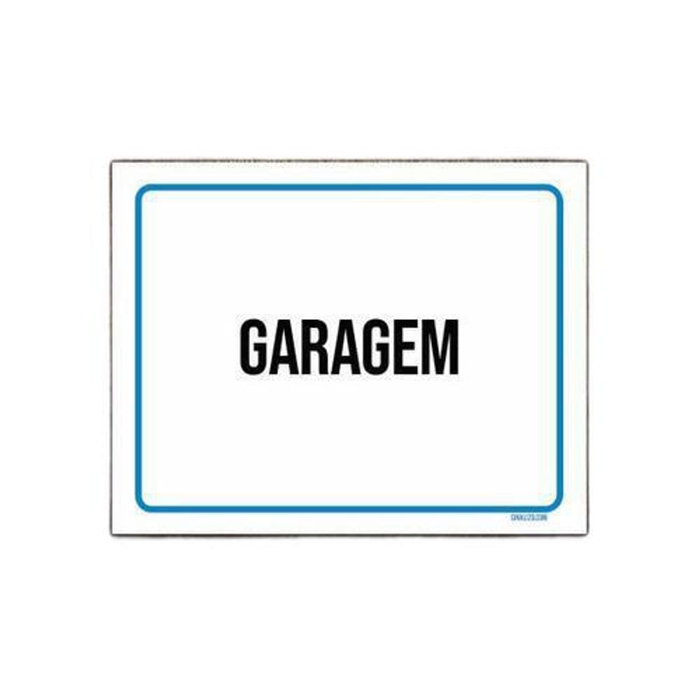 Kit 10 Placas Ambiente Sinalização Setor Garagem