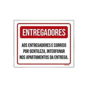 Placa Entregadores Correio Interfonar Apartamentos 18x23 3un