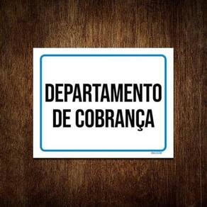 Kit 3 Placas Sinalização Ambiente Departamento Cobrança