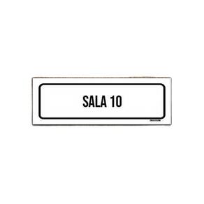 Placa De Sinalização Setor - Sala 10  23X9