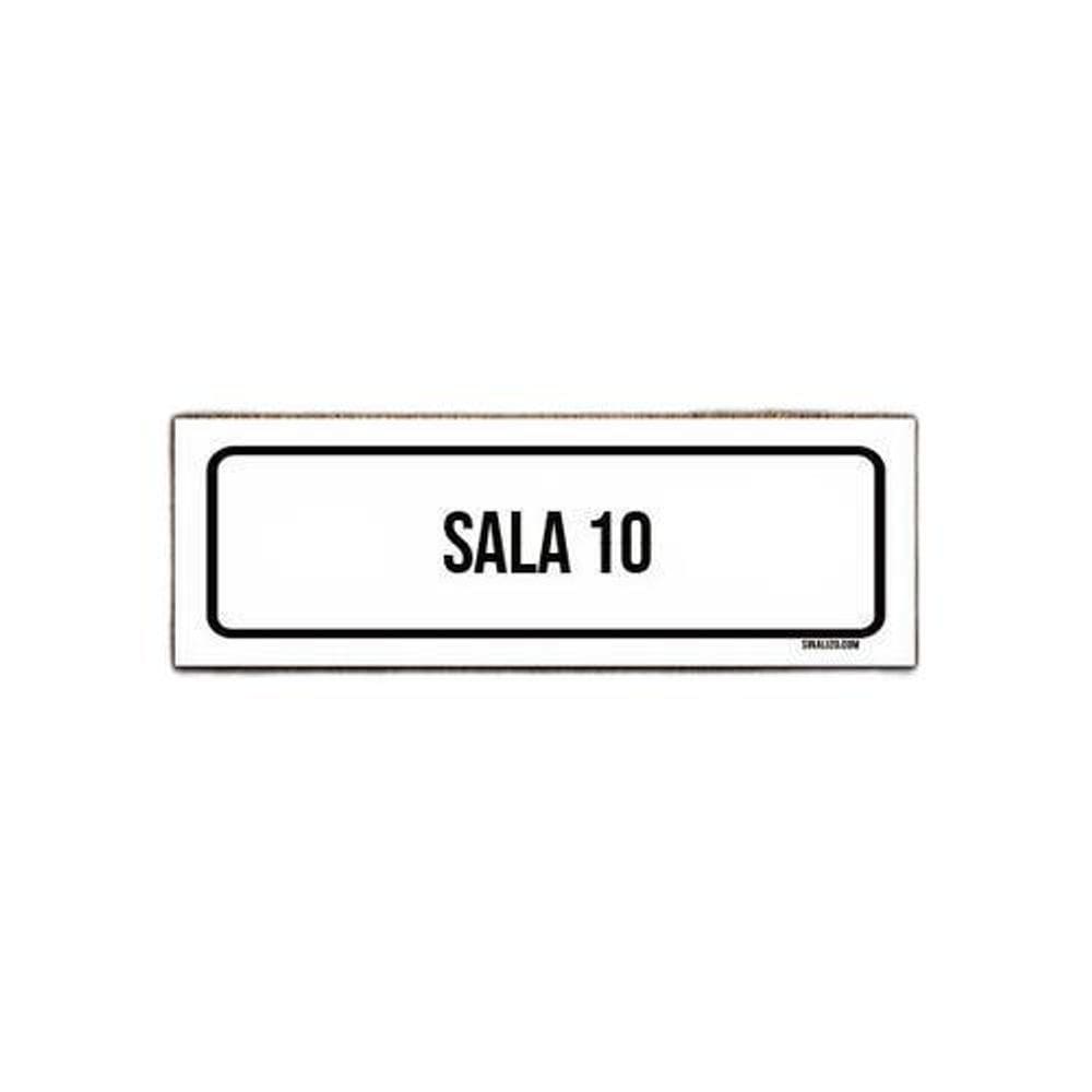 Placa De Sinalização Setor - Sala 10 23X9