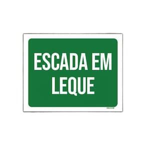 Placa Sinalização Escada Em Leque 27X35