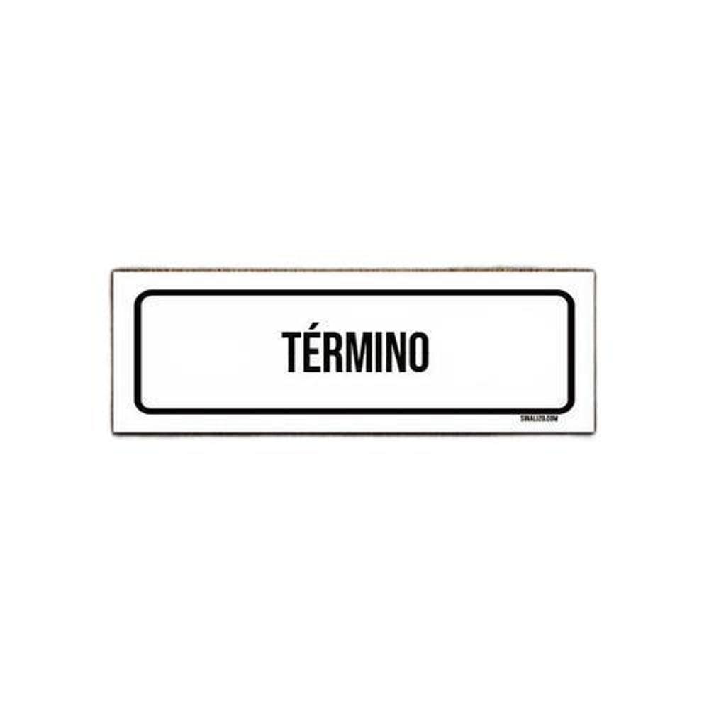 Placa De Sinalização Setor - Término 23X9