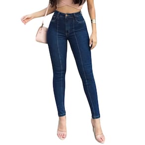 Calça Jeans Feminina Skinny Lumini Recorte Priscila 1336