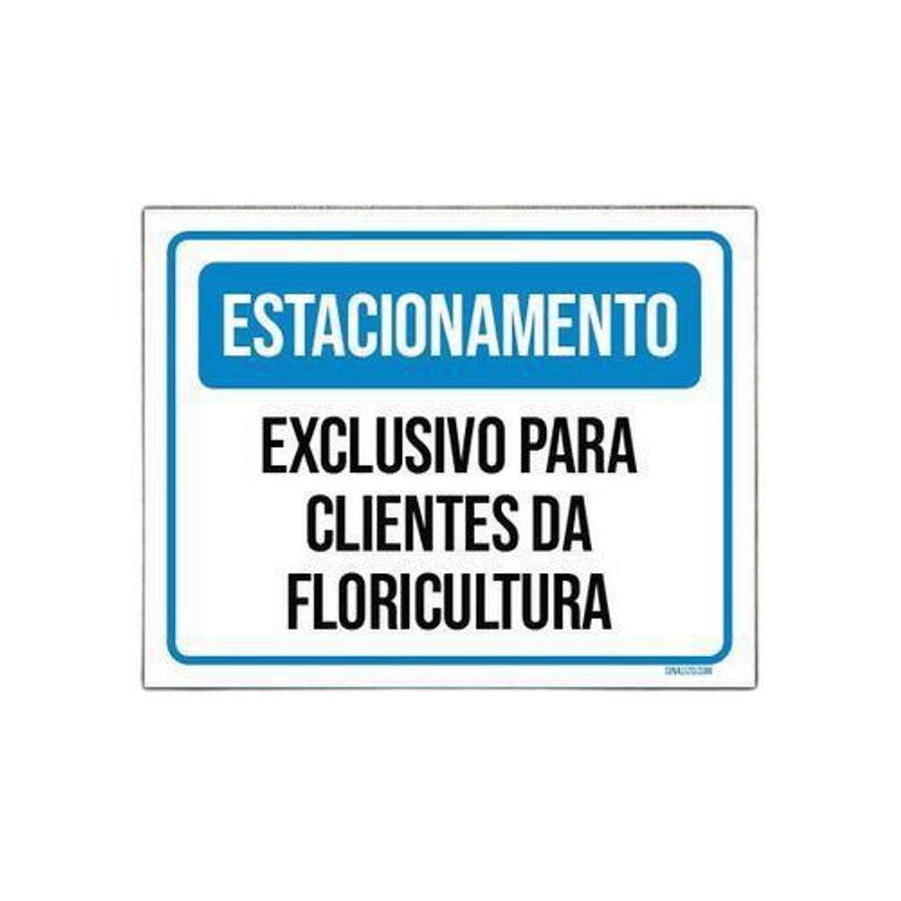 Placa Estacionamento Exclusivo Clientes 18x23cm 10un