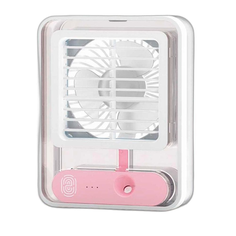Mini Ventilador Refrigerador Umidificador De Ar Com Luz Led