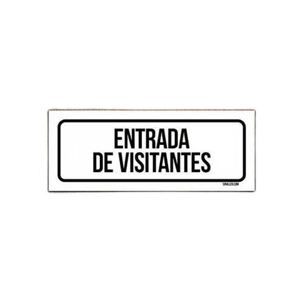 Placa Sinalização - Setor Entrade De Visitantes 23X9