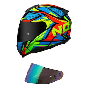 Capacete Norisk Razor Sharp Preto e Amarelo Mais Viseira Camaleão