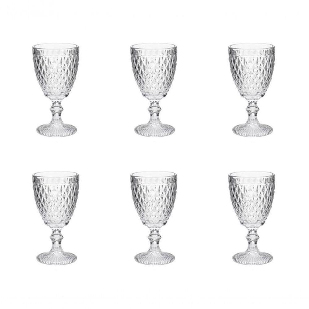 Jogo Taca Vidro Bico Abacaxi Cristal 310ml