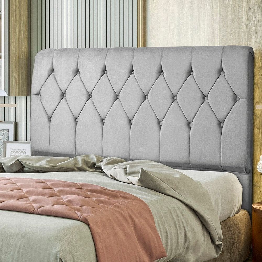 Cabeceira Málaga 195 Cm Queen Cinza