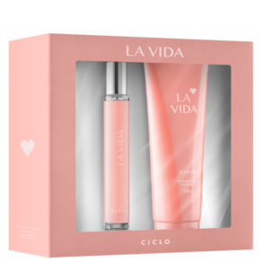 Conjunto La Vida Ciclo Cosméticos Feminino - Deo Colônia 30ml + Loção Hidratante Corporal 240ml