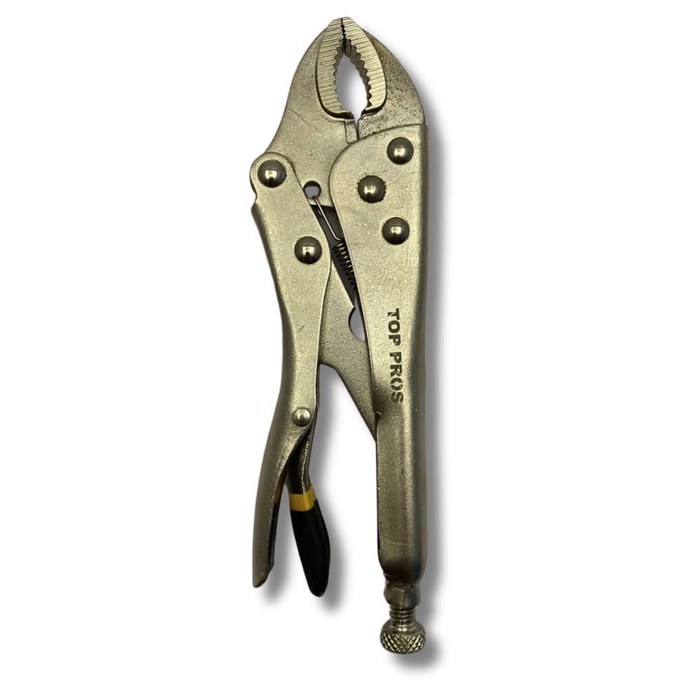 Alicate Pressão 7" Mordente Curvo Ajustável C/ Trava Chave Aço Carbono Niquelado Profissional 170mm