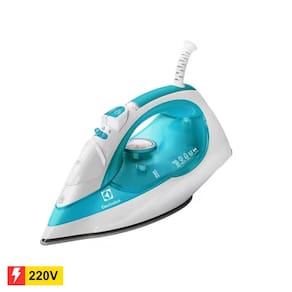 REEMBALADO: Ferro de Passar a Vapor Base Cerâmica Electrolux Steamline SIV11 Azul - 220V