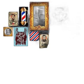 Kit 11 Placas Decorativas Barbearia