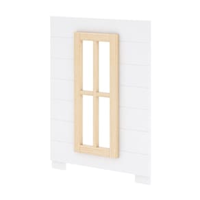 Kit Janela para Beliche com Escada Lateral Garden Casatema Branco/Natural