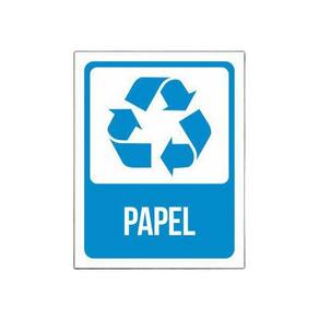 Placa De Sinalização Advertência - Lixo Papel 27X35